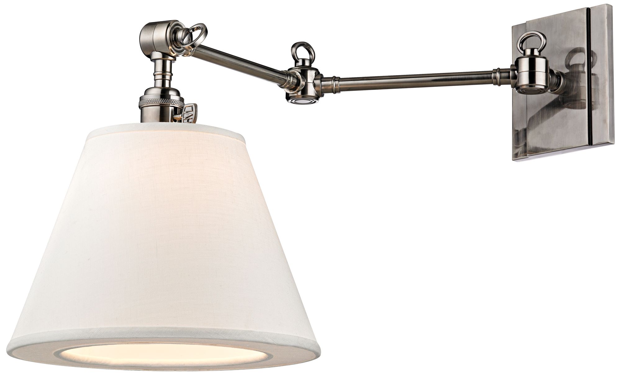 Hudson Valley Hillsdale 12 3/4" Wide Nickel Wall Sconce