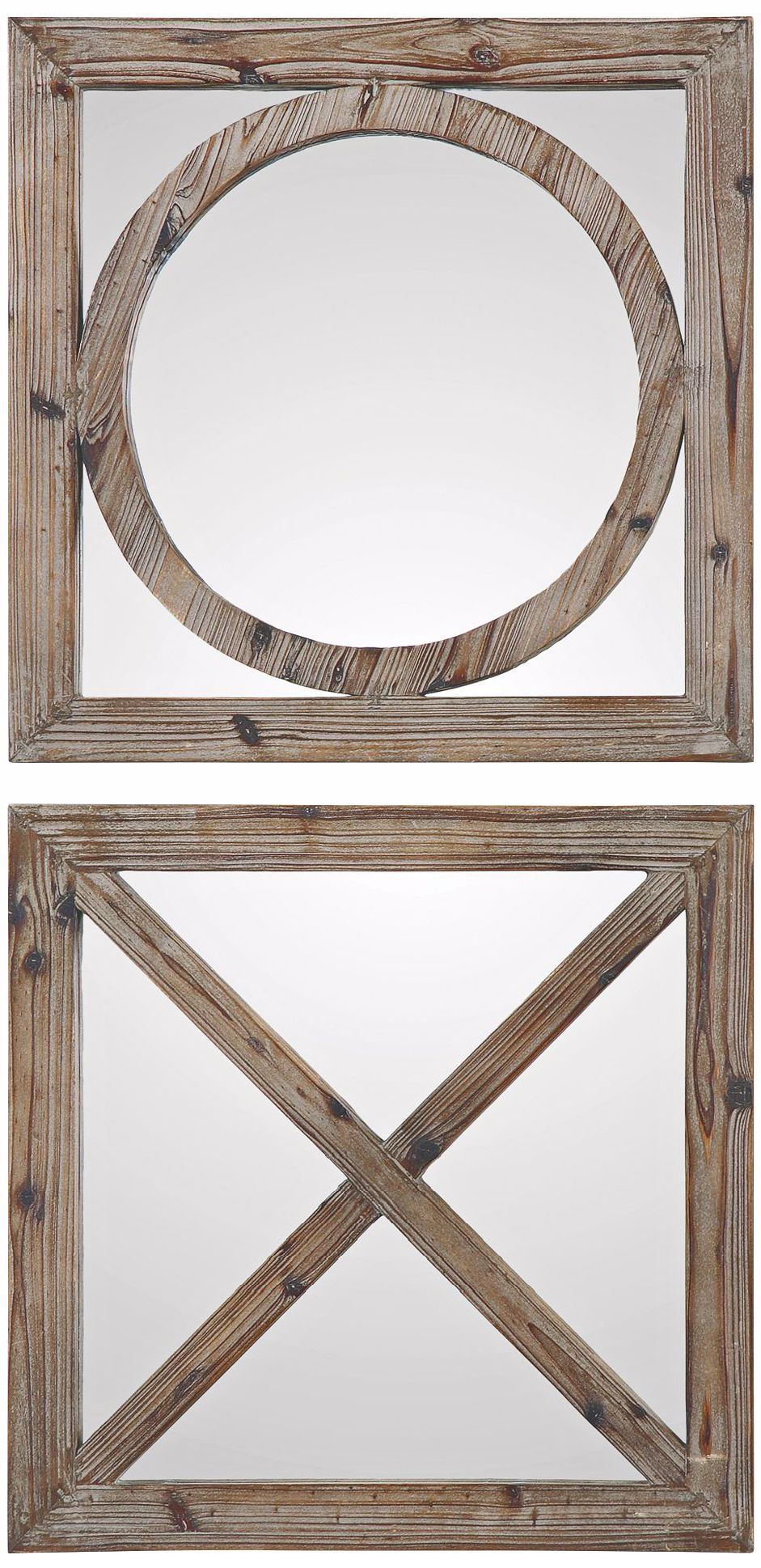 Uttermost Baci E Abbracci 2-Piece 18" Square Wall Mirror Set