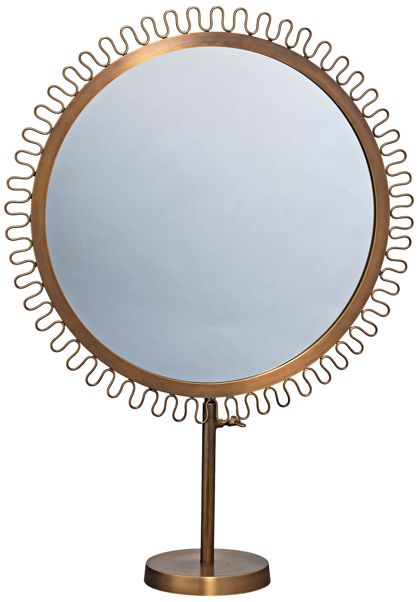 Jamie Young Sunburst Standing 17 1/2" Round Standing Mirror 5N608