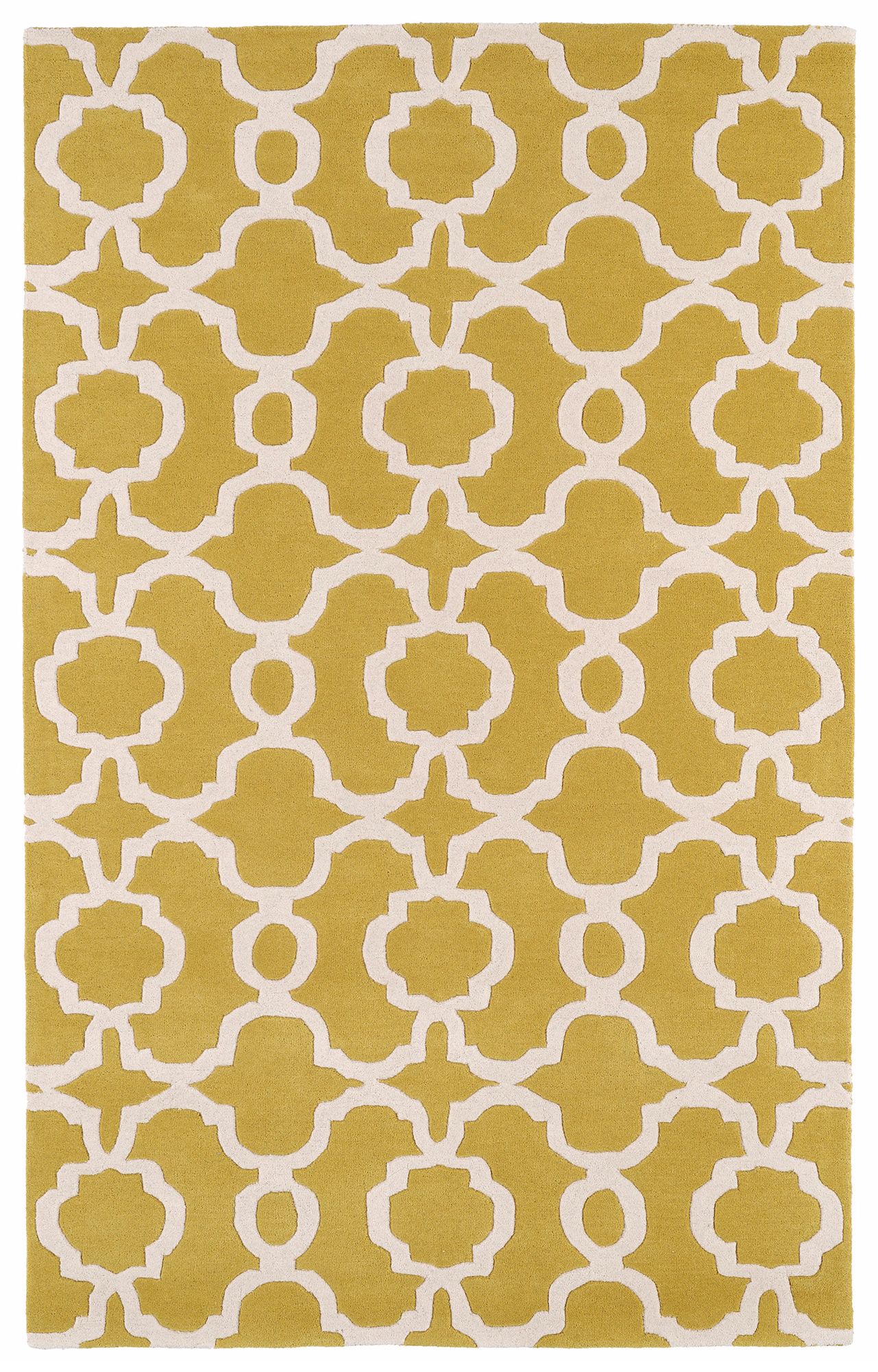 Kaleen Revolution REV03-28 Yellow Wool Area Rug 