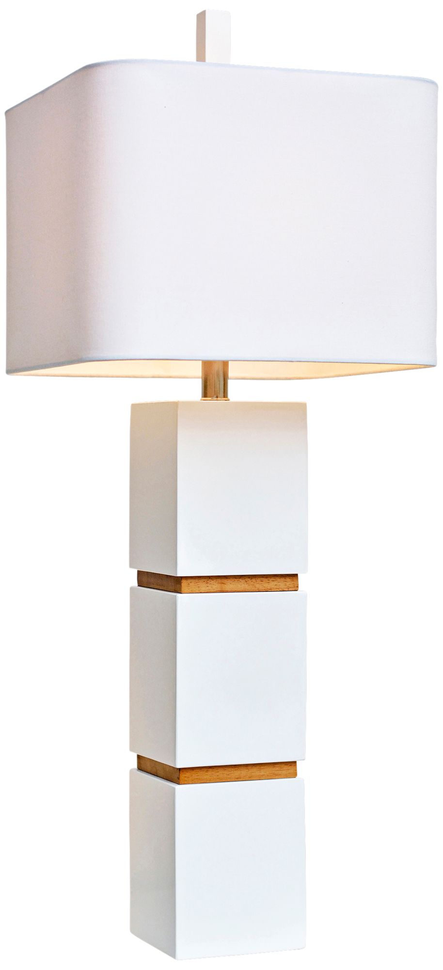Couture Wilshire High Gloss White Table Lamp