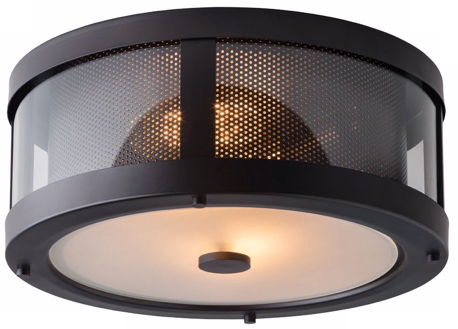 Feiss Bluffton 13 1/4" Wide Bronze Ceiling Light