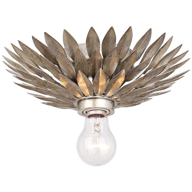 Image 2 Crystorama Broche 11" Wide Silver Flushmount Ceiling Light