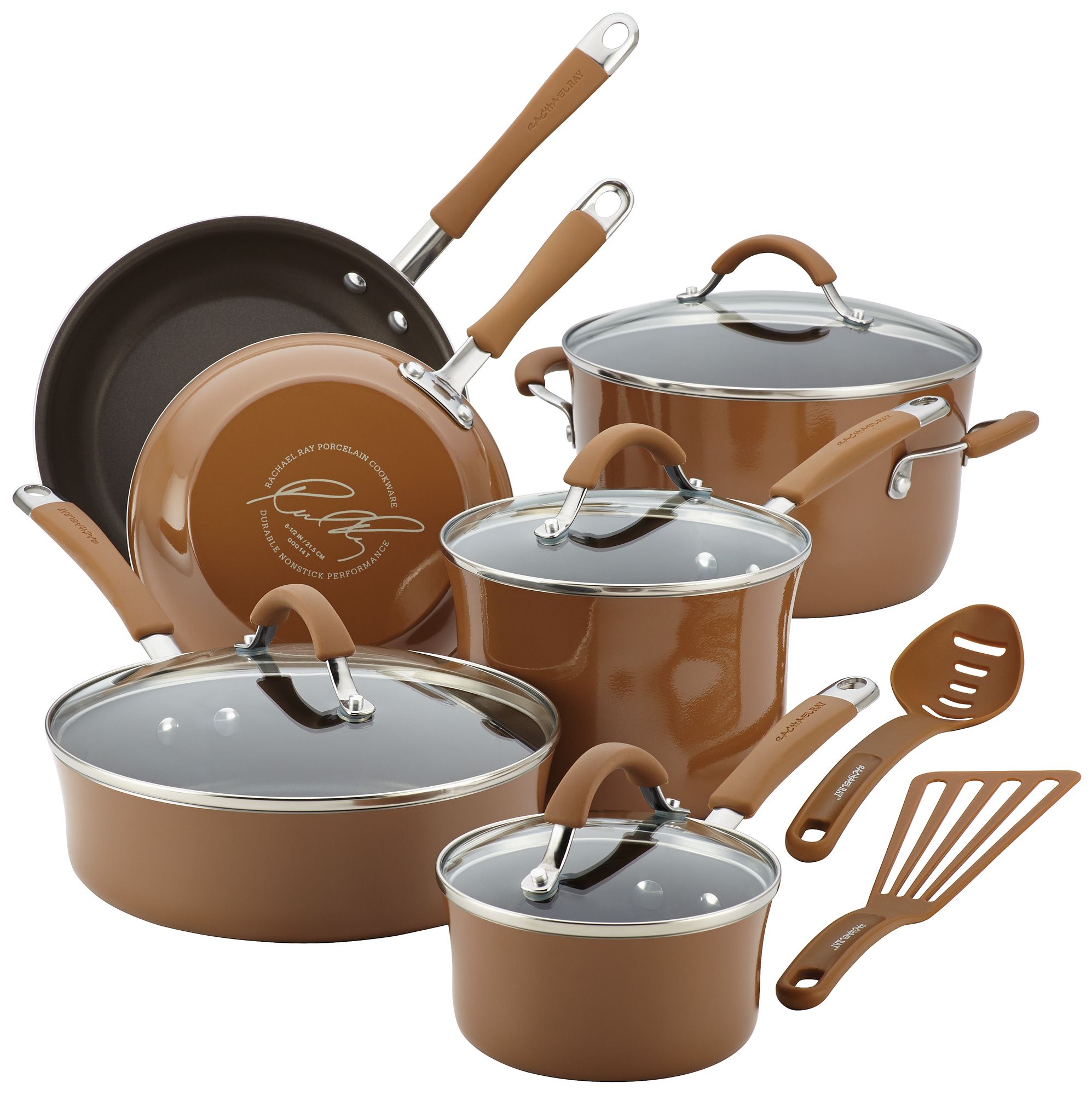 Rachael Ray Cucina 12-Piece Brown Cookware Set