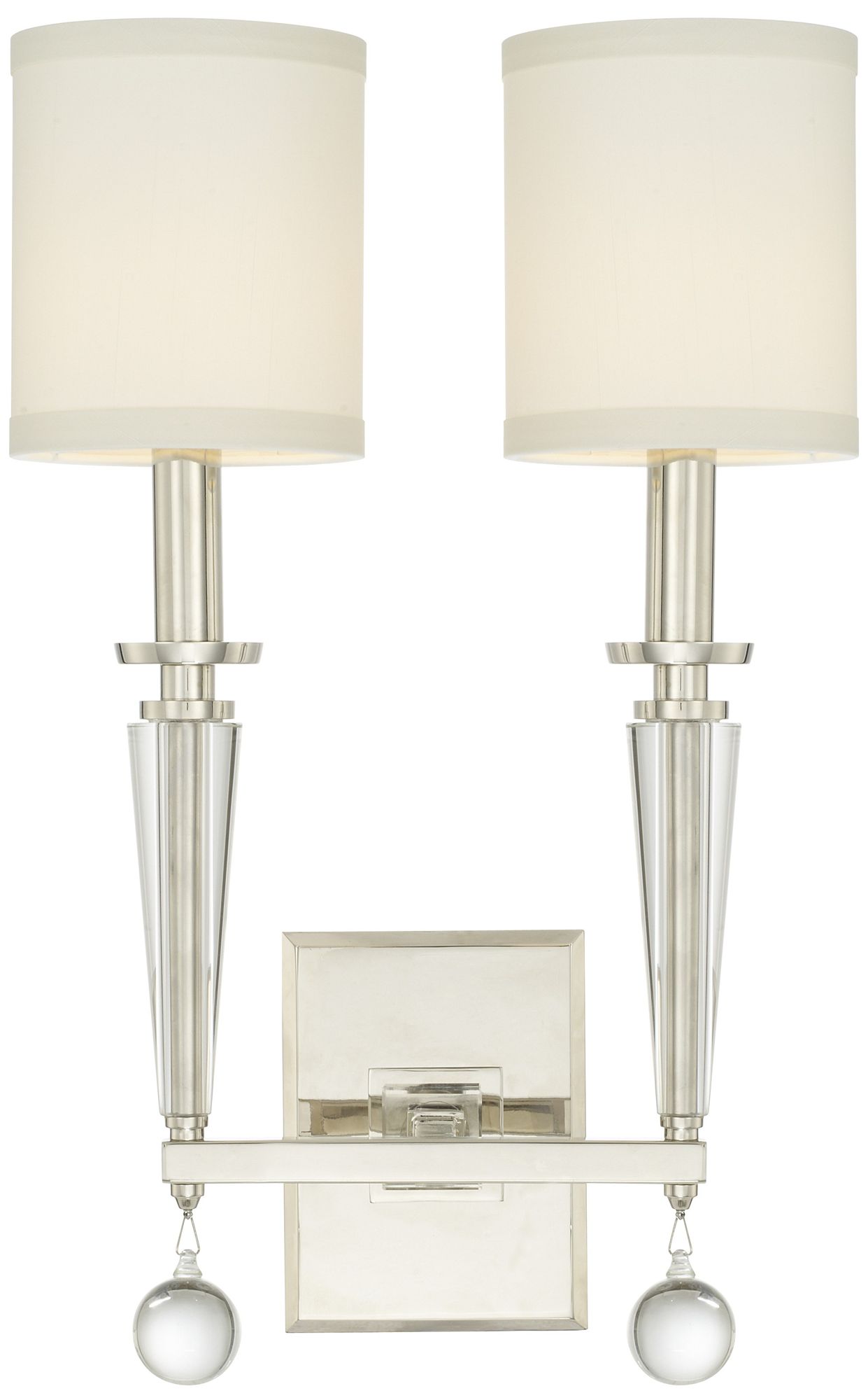 Crystorama Paxton 18 1/2" High 2-Light Nickel Sconce