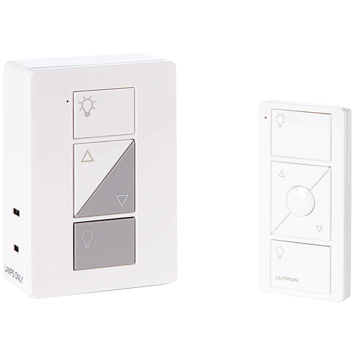 Caseta White Wireless Remote Plug In, Floor Lamp Dimmer Kit