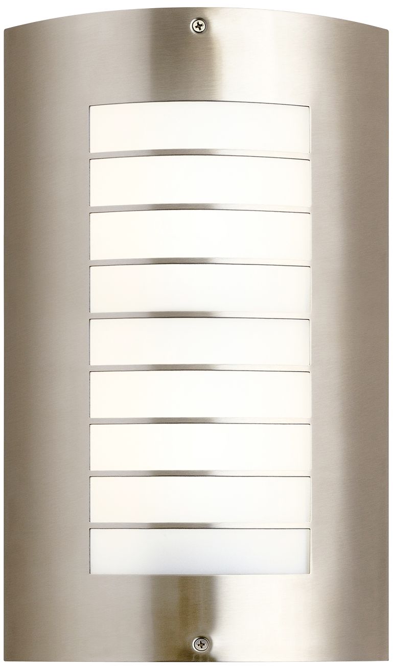 Kichler Newport 15 1/4" High Nickel Outdoor Wall Light
