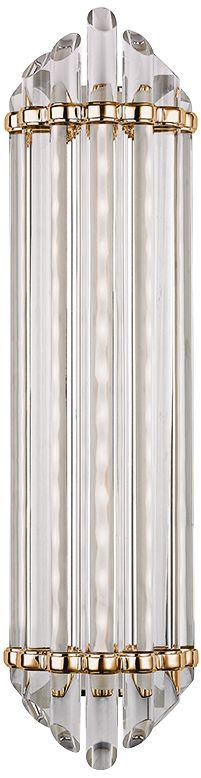 Albion 6 1/2" Wide 14-Light Aged Brass LED Wall Sconce