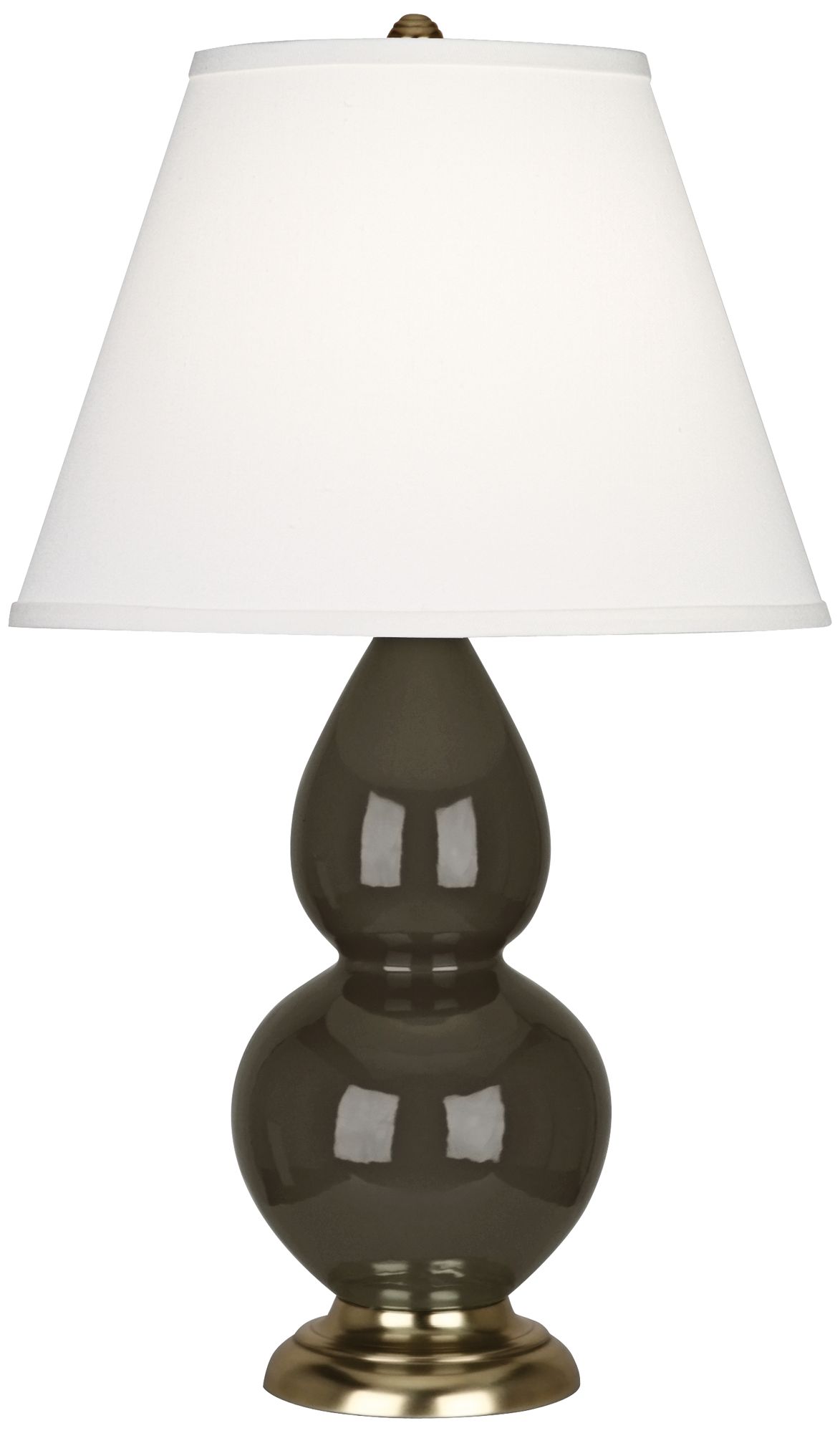 Robert Abbey Brown Tea and Brass Table Lamp 5T557 Lamps Plus