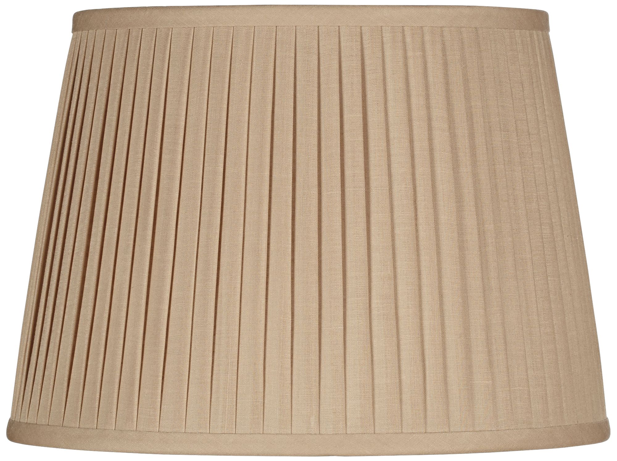 Beige Drum Knife Pleat Shade 15x18x12 (Spider)