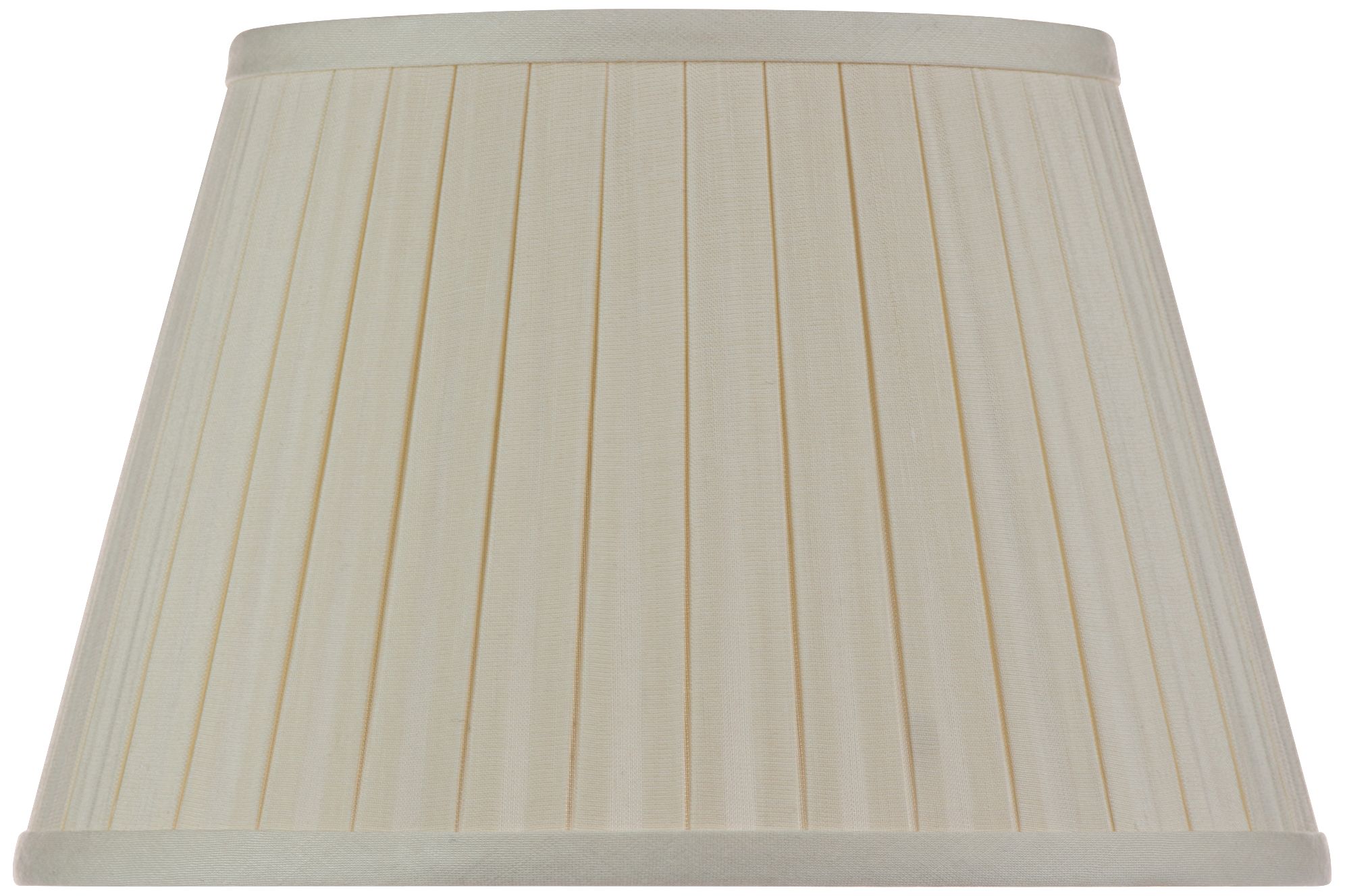 Eggshell Linen Box Pleat Empire Shade 5x8x6 (Spider)