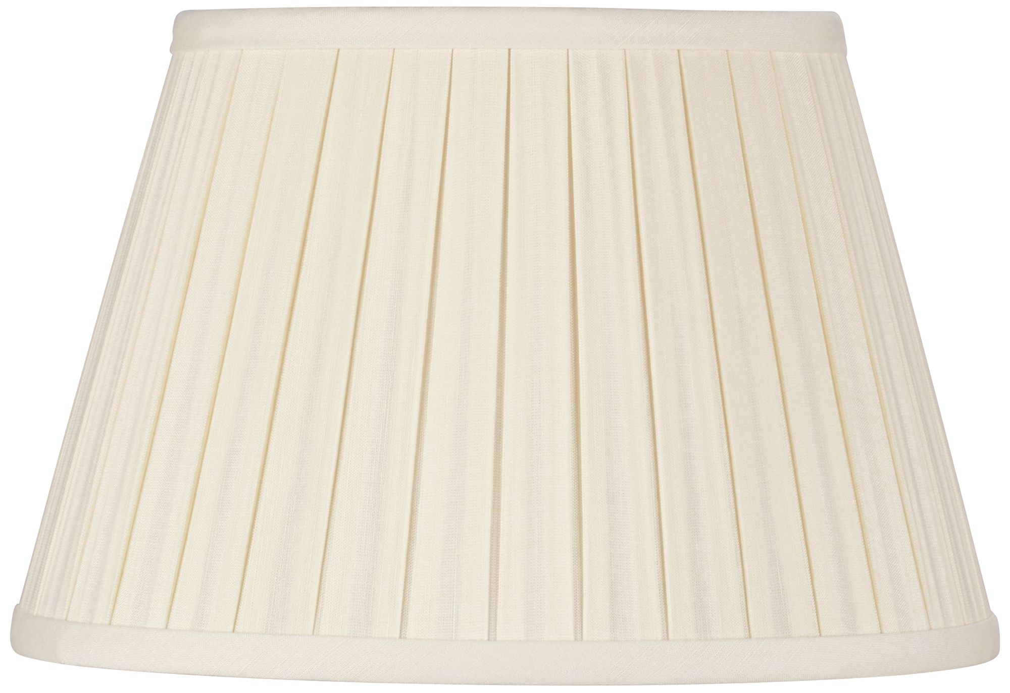 Eggshell Linen Box Pleat Empire Shade 8x12x8 (Spider)