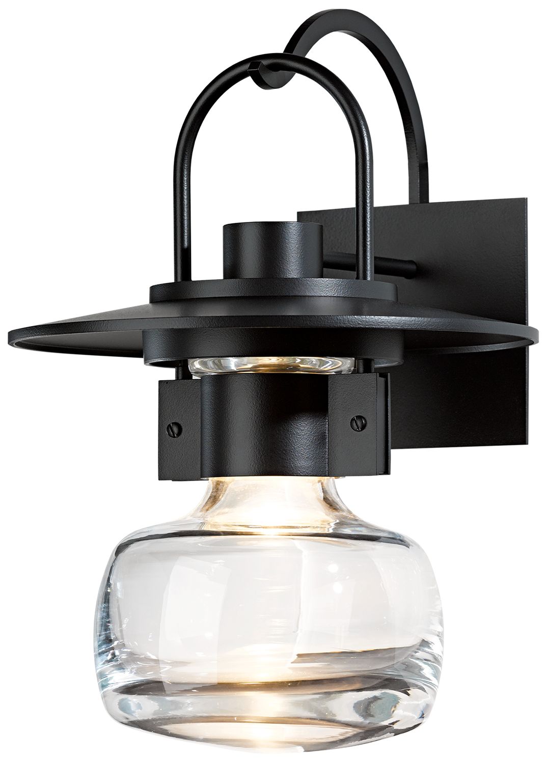 Hubbardton Forge Mason 16" High Black Outdoor Wall Light