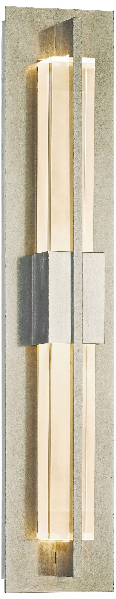 Hubbardton Forge Double Axis 23 1/2" Platinum LED Wall Sconce