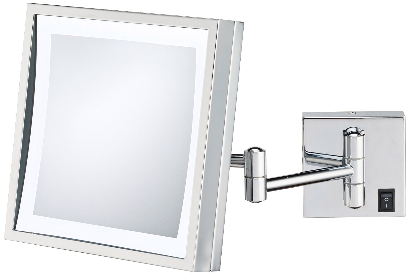 Aptations Brushed Nickel Hard-Wired LED Wall Mirror