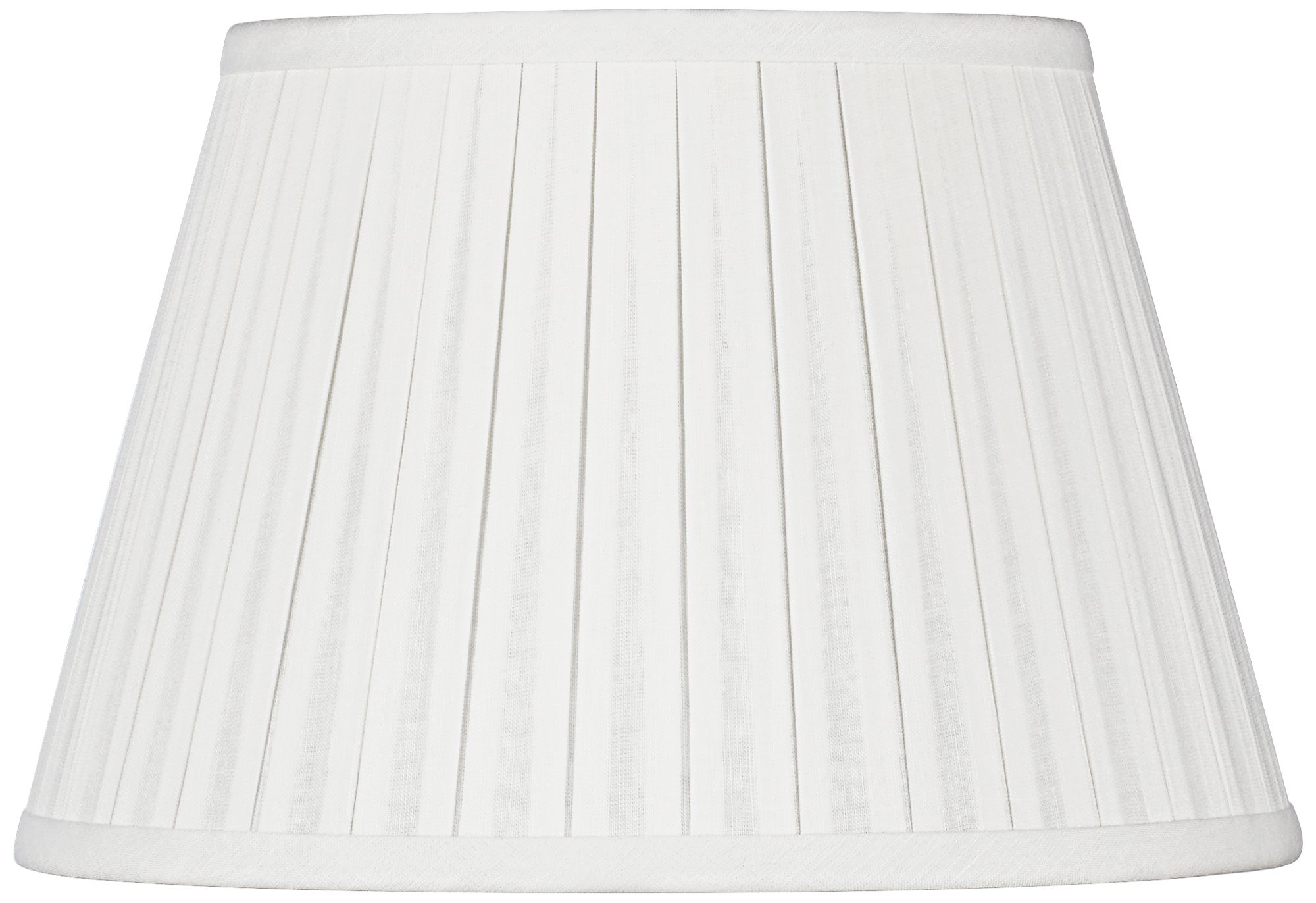 Off-White Linen Box Pleat Empire Shade 8x12x8 (Spider)