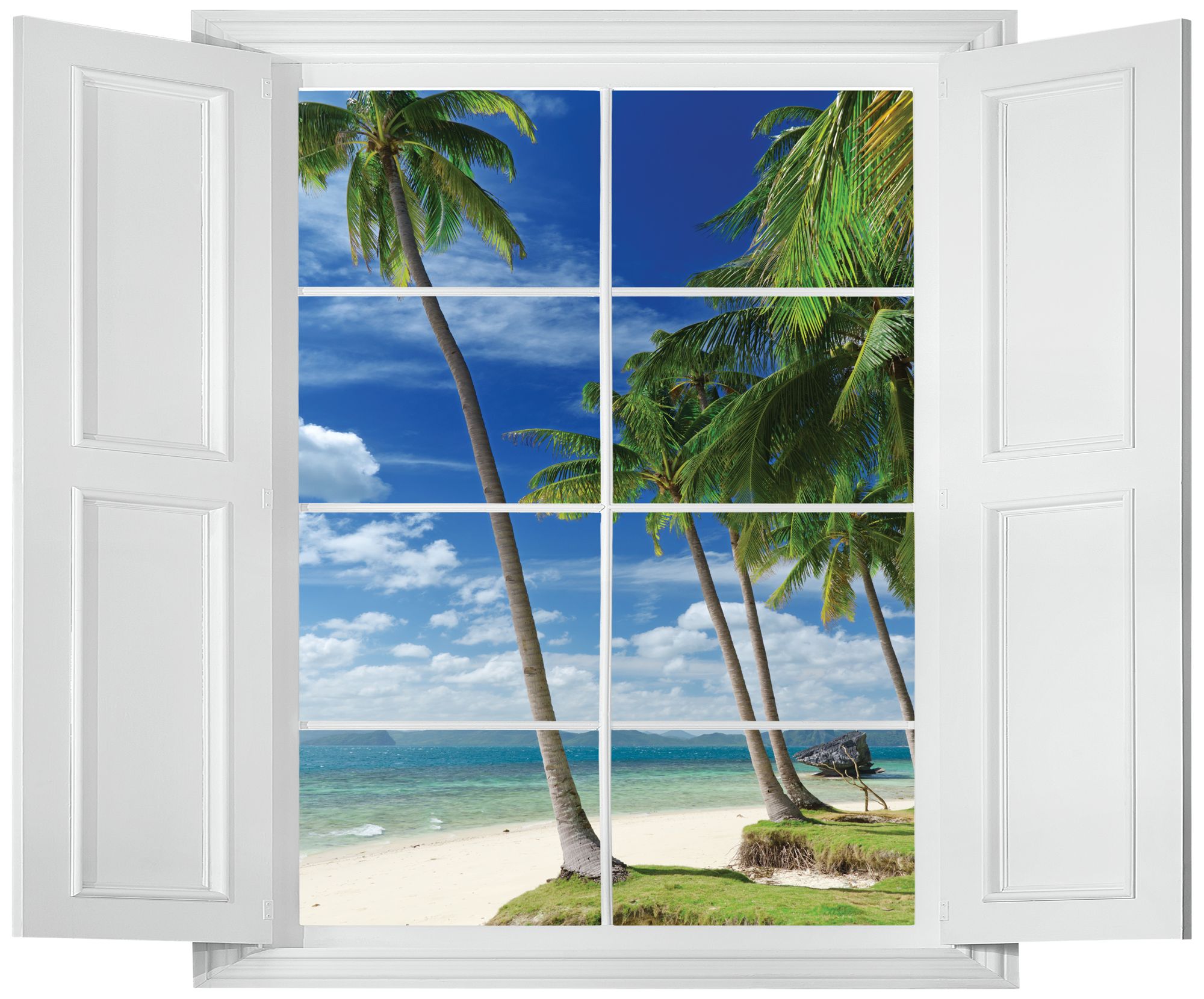 Tropical Beach Paradise Wall Decal