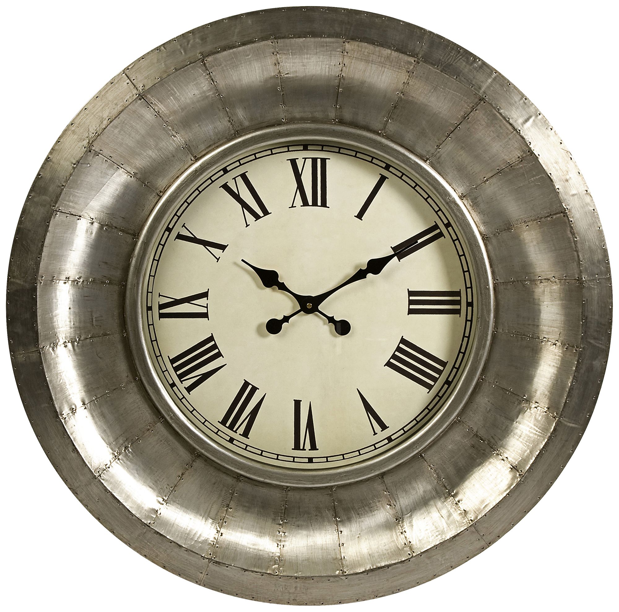 Mesick 33 1/4" Round Aluminum Clock