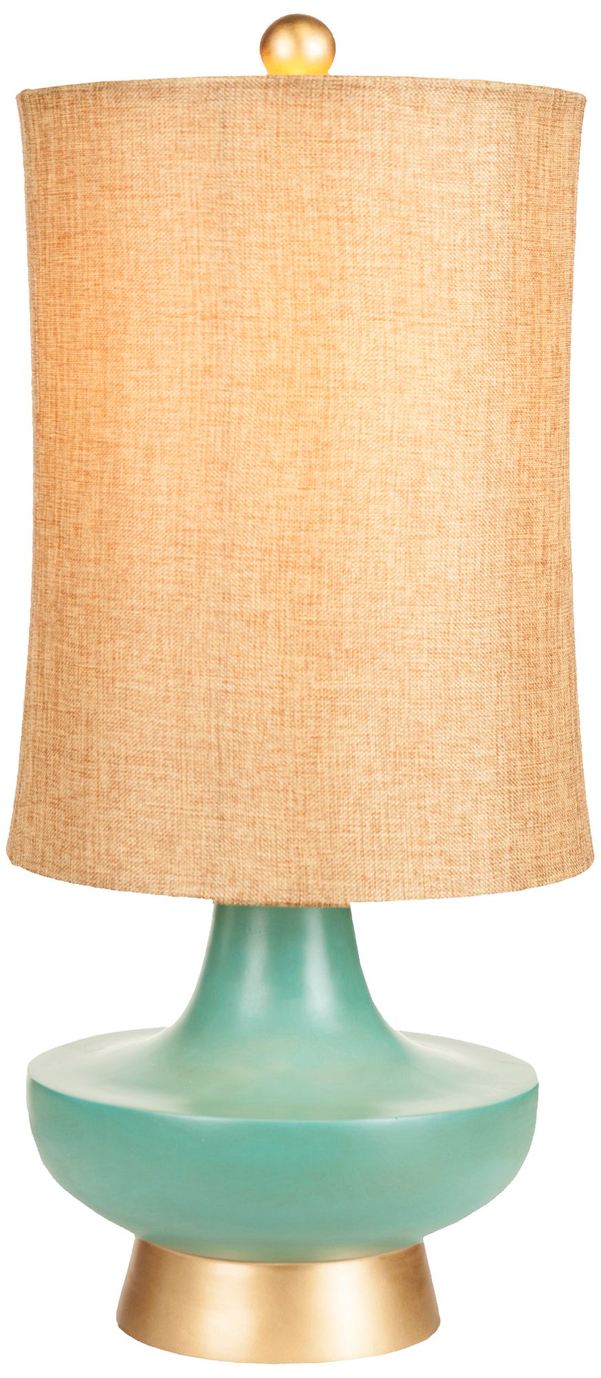 teal and gold lamp