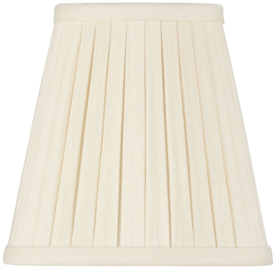 Eggshell Box Pleat Linen Shade 3x5x5 (ClipOn) 5Y056 Lamps Plus