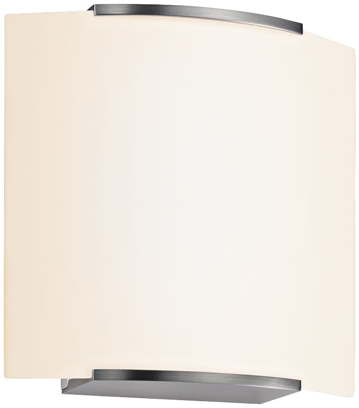 Sonneman Wave Square 7 3/4" High Satin Nickel Wall Sconce