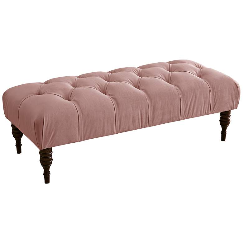 Obsession Smokey Amethyst Fabric Tufted Bench