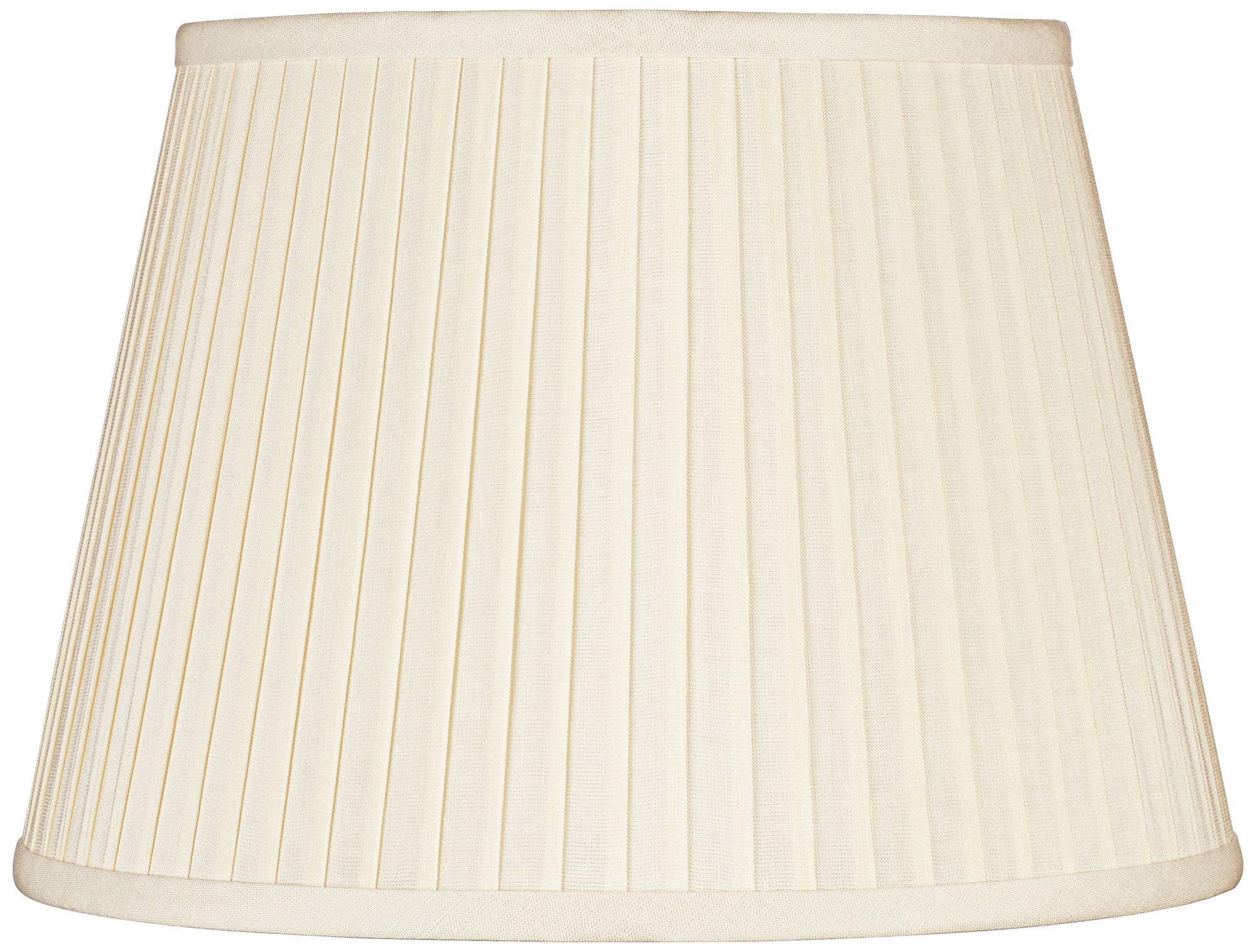 Eggshell Knife Pleat Linen Shade 10x14x10 (Spider)