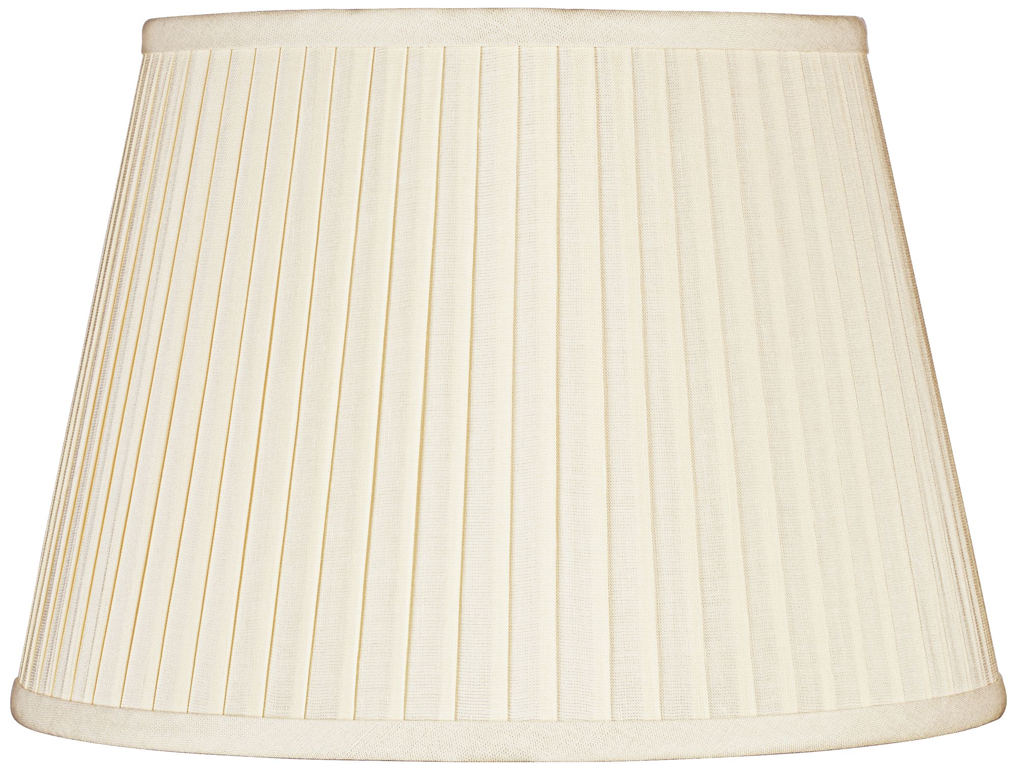 Eggshell Knife Pleat Linen Shade 12x18x12 (Spider) 5Y280 Lamps Plus