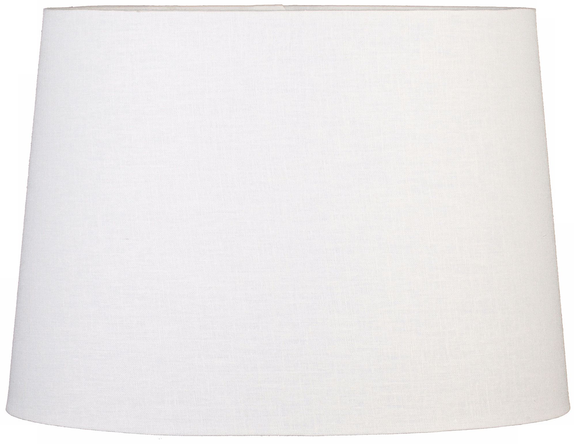 Off-White Oval Hardback Linen Shade 16/12x18/14x12 (Spider)