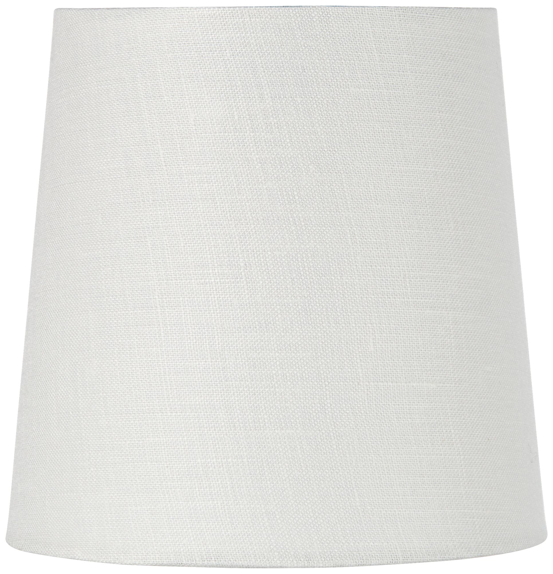 Off-White Linen Drum Hardback Shade 4x5x5 (Clip-On)