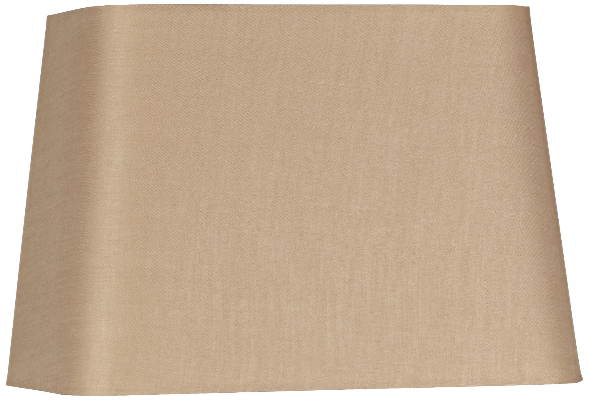 Beige Rectangular Linen Shade 10/6x12/8x9 (Spider)