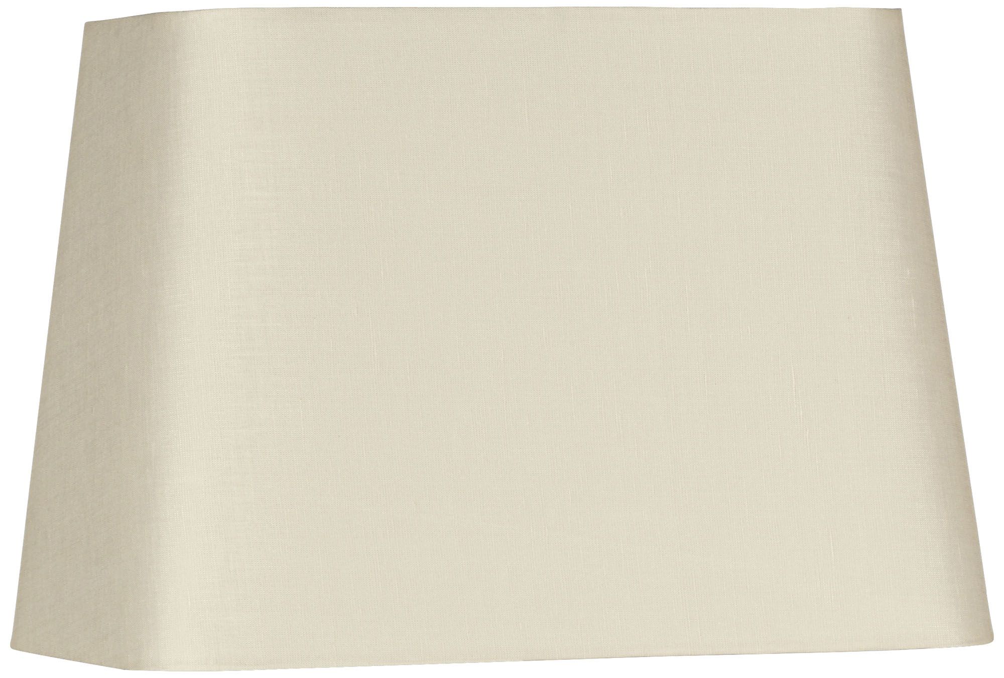 Eggshell Rectangular Linen Shade 14/8x16/10x11 (Spider)