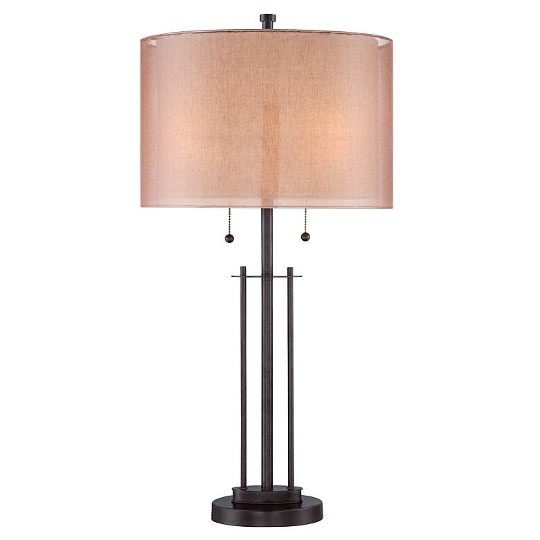 Howell Double Drum Shade Bronze Table Lamp