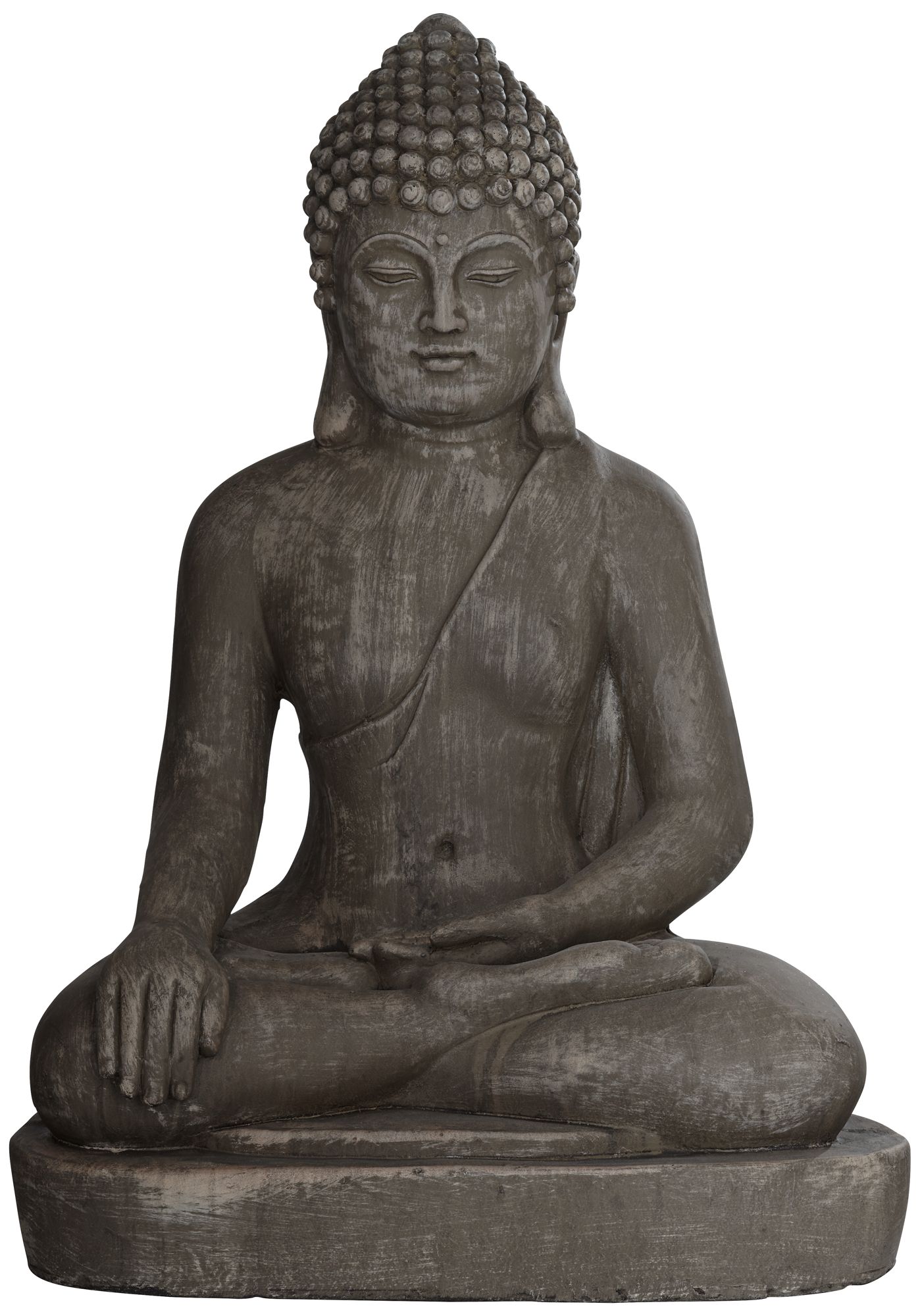 Sitting Buddha 29 1/2" High Light Sandstone Outdoor Statue
