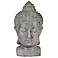 Meditating Buddha Head 18 1/2" High Outdoor Statue