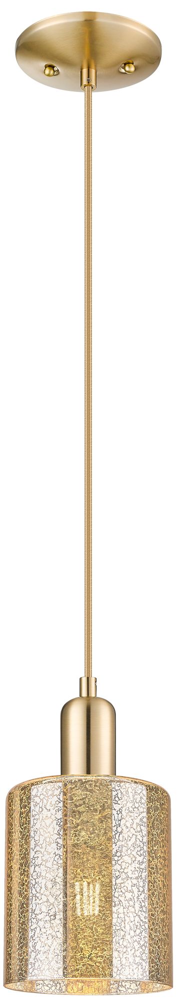 Innovations Lighting Arcadia Cobbleskill 5"w Bronze Cord Mini Pendant W/ Mercury Shade