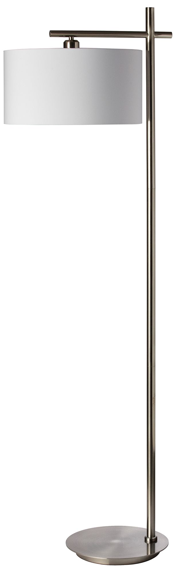 Duggar Satin Chrome Metal Floor Lamp