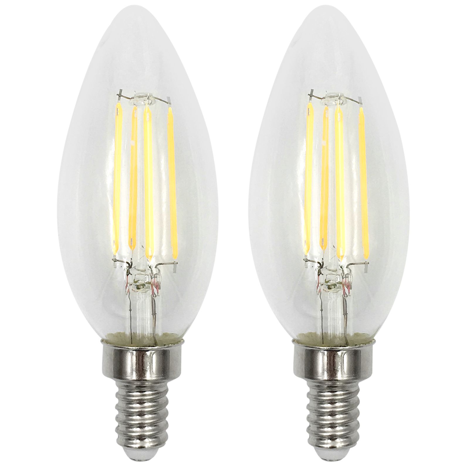 60W Equivalent Torpedo 6W LED Filament Candelabra 2-Pack