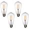60W Equivalent Tesler Clear 7W LED Dimmable ST21Bulb 4-Pack