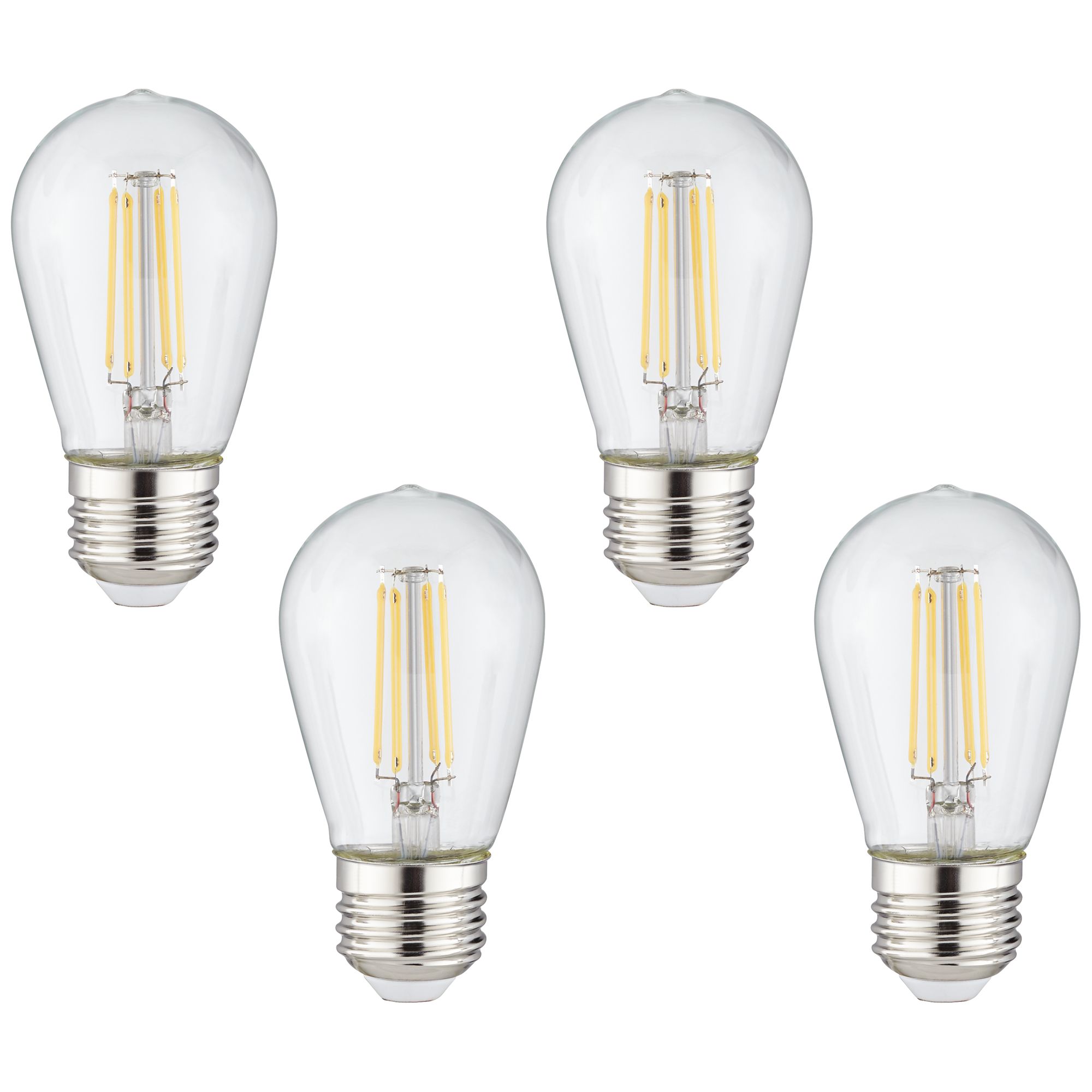 40W Equivalent Clear 4W LED ST14 Outdoor Party Light 4-Pack