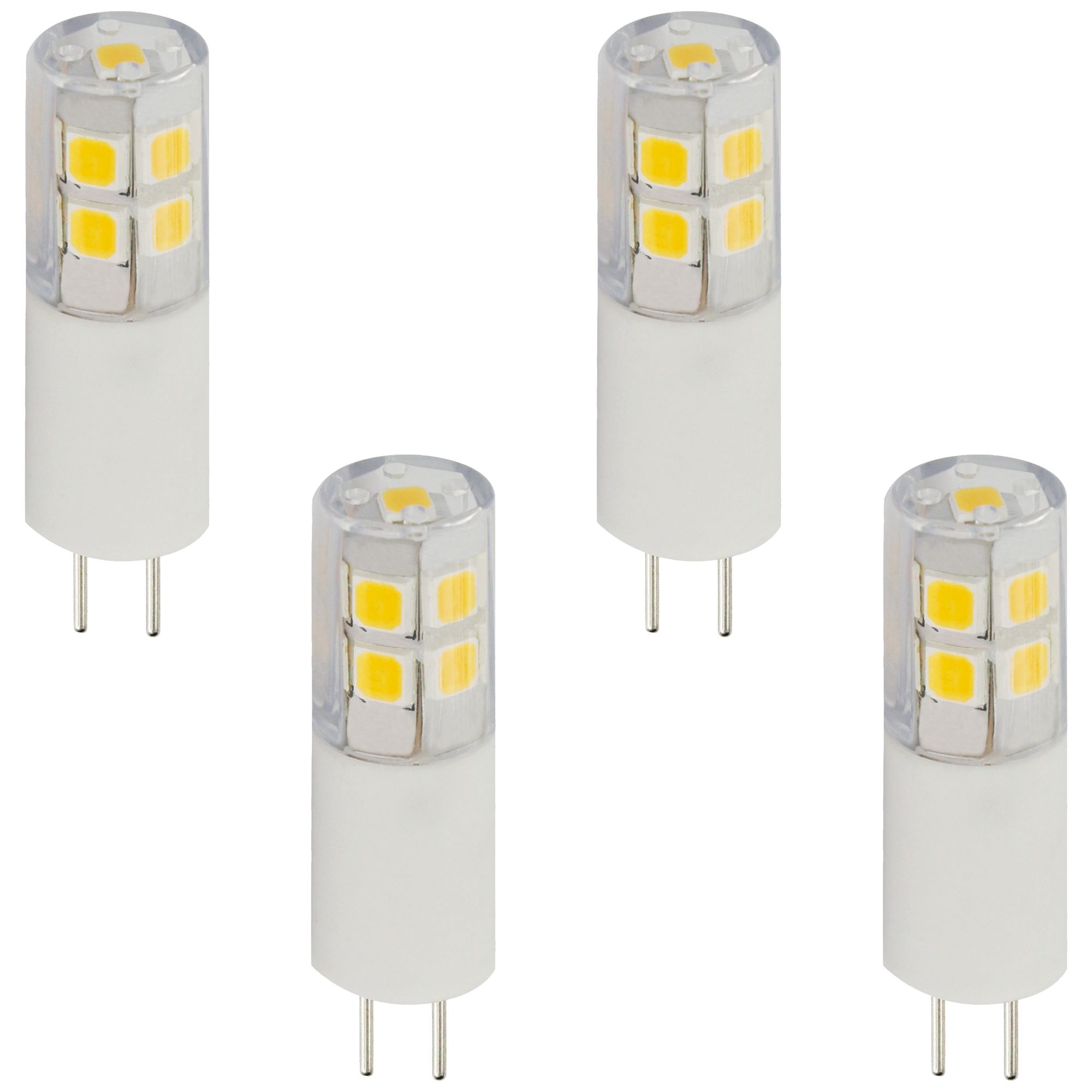 25W Equivalent Clear Tesler 2W LED Dimmable G4 Bulb 4-Pack