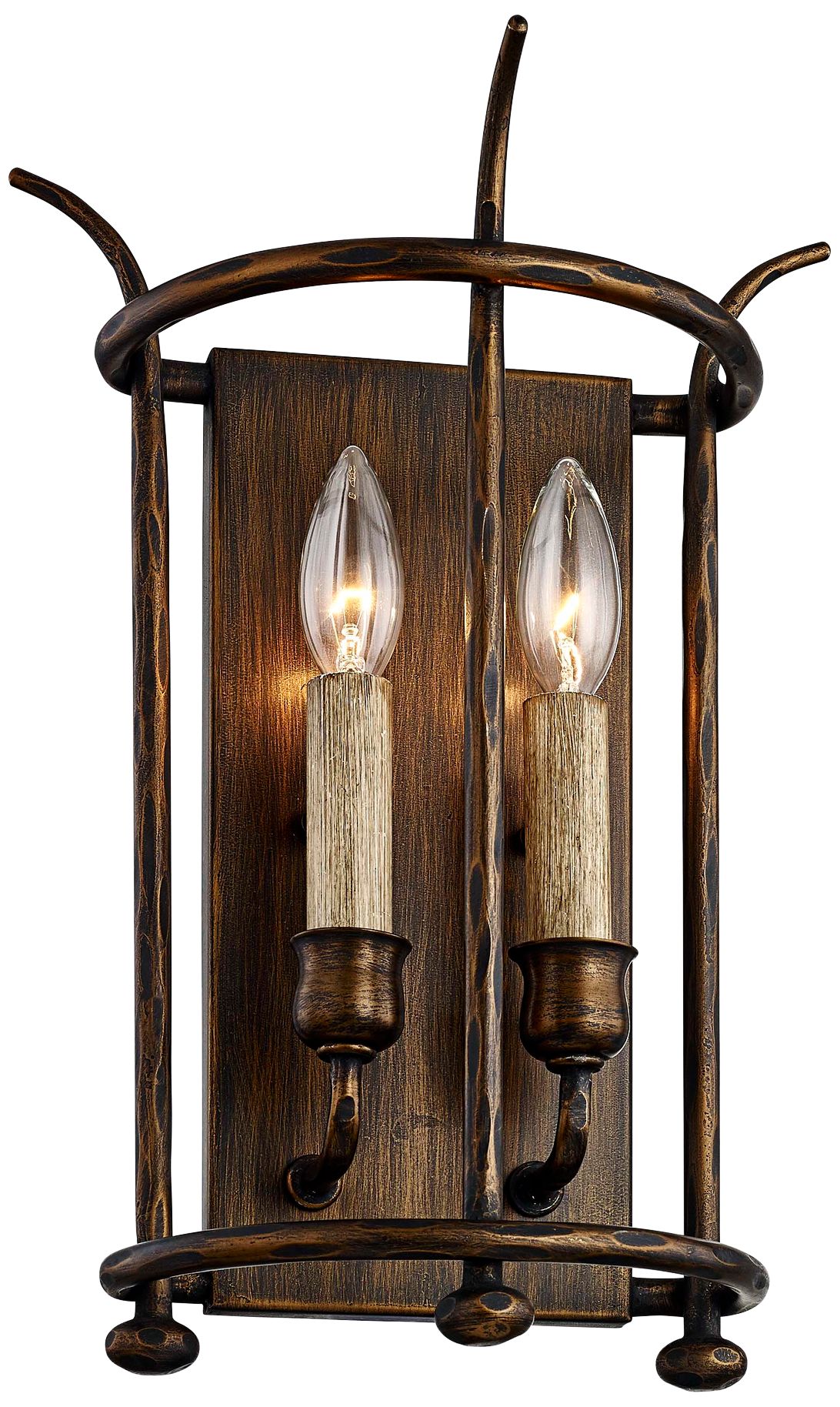 Paso Robles 15" High Pompeii Bronze 2-Light Wall Sconce