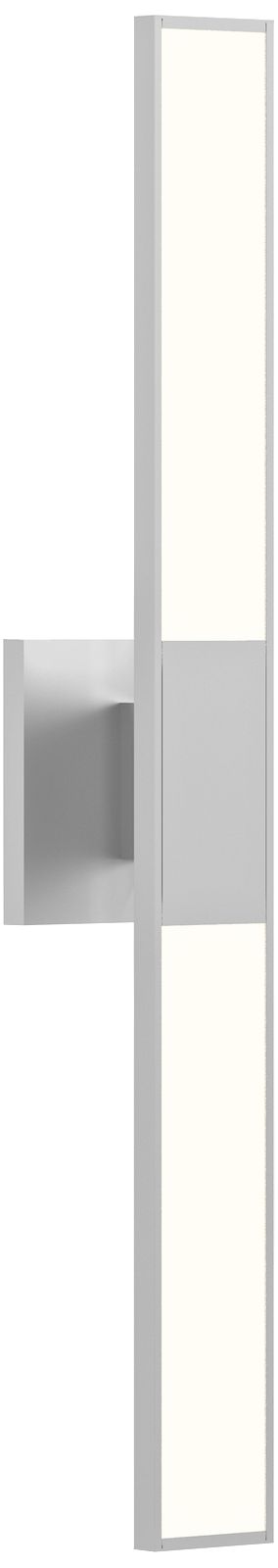 Planes 24 1/4" High Bright Satin Aluminum 2-LED Sconce