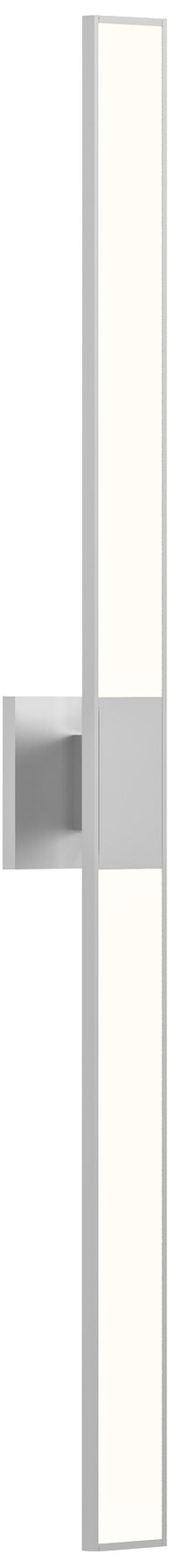 Planes 40" High Bright Satin Aluminum 2-Light LED Wall Sconce