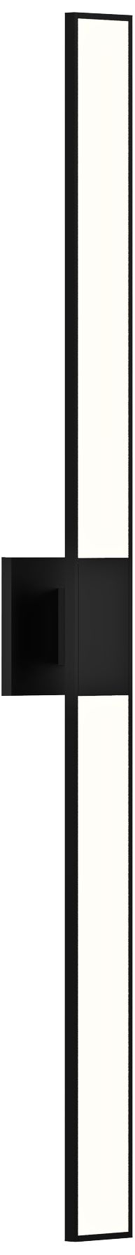 Planes 40" High Satin Black 2-Light LED Wall Sconce