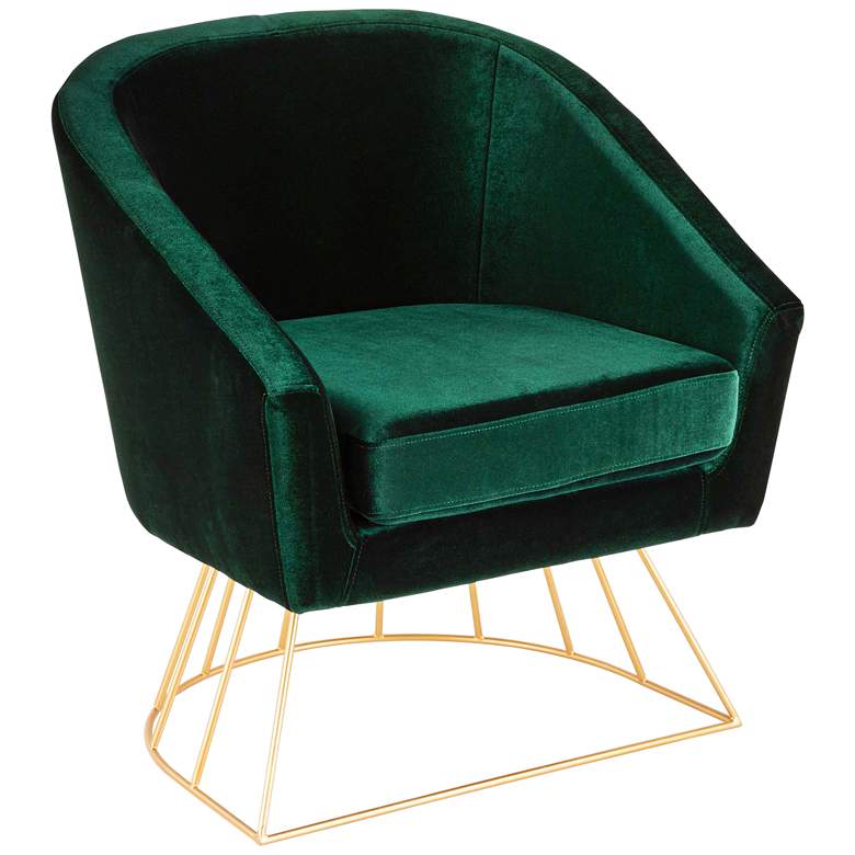 Canary Emerald Green Velvet Accent Chair - #60G29 | Lamps Plus