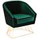 Canary Emerald Green Velvet Accent Chair