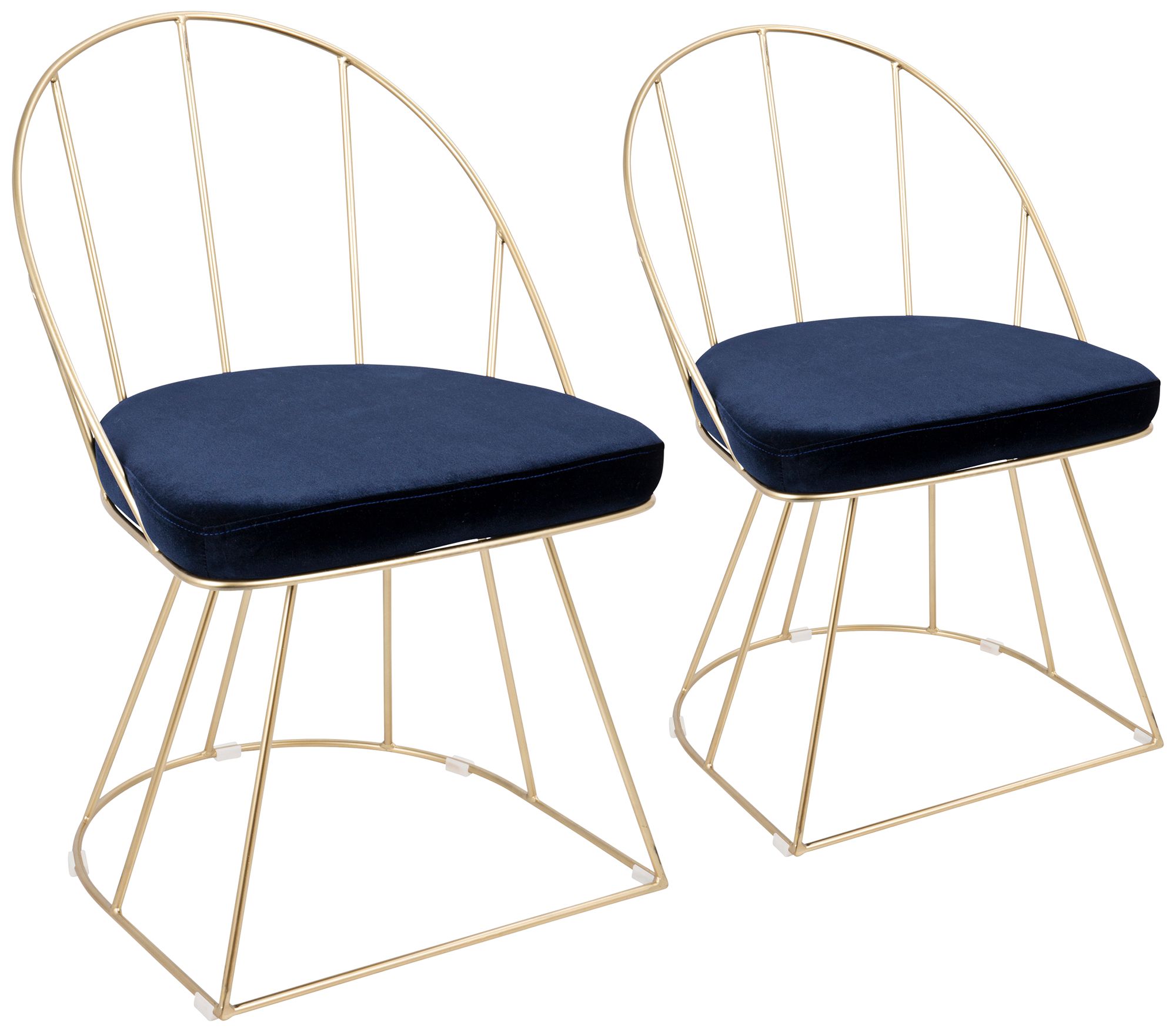 Canary Blue Velvet Dining Chairs Set of 2