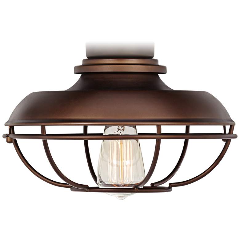 Franklin Park Bronze Damp Rated Led Ceiling Fan Light Kit