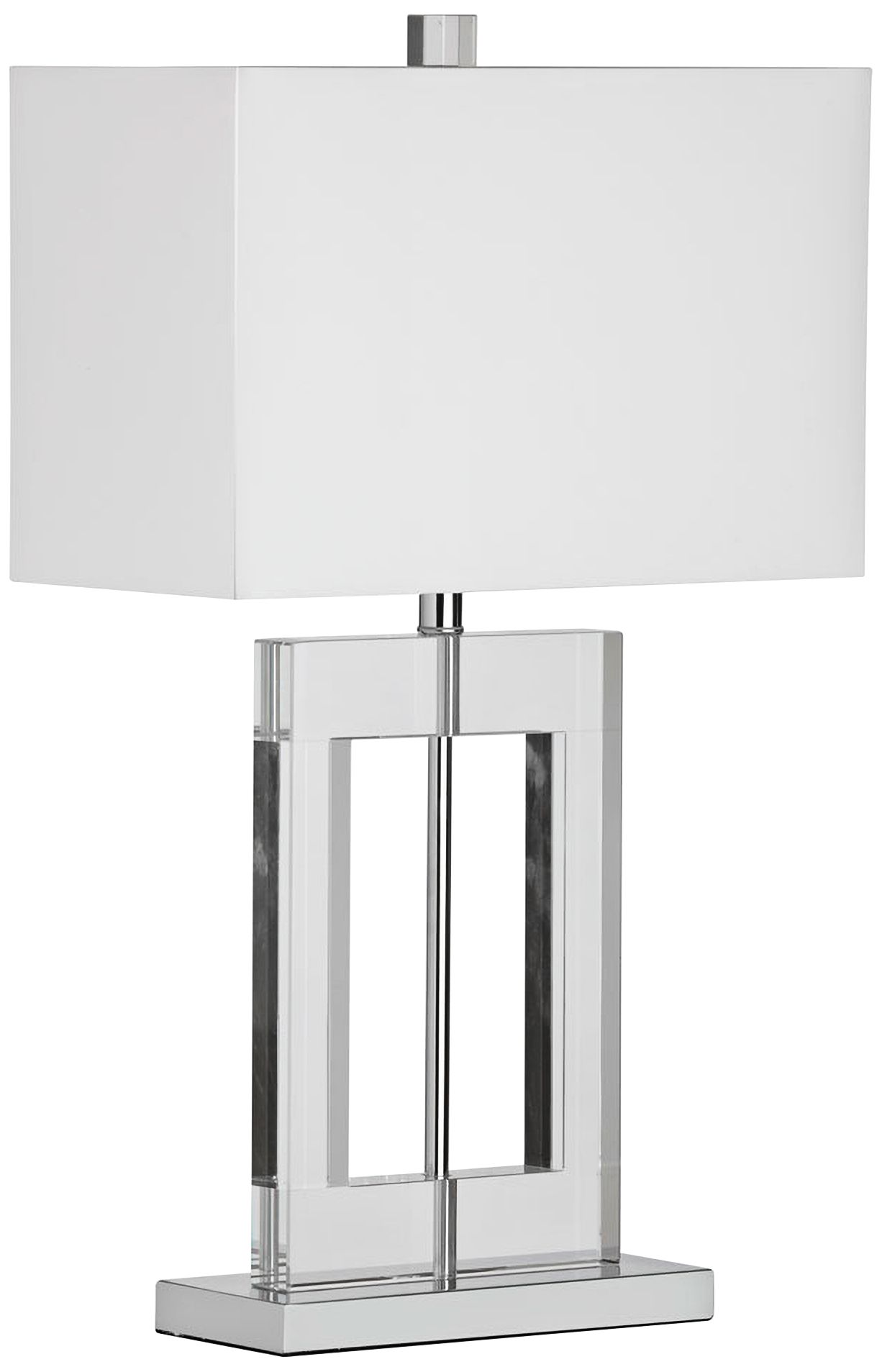 white crystal table lamp